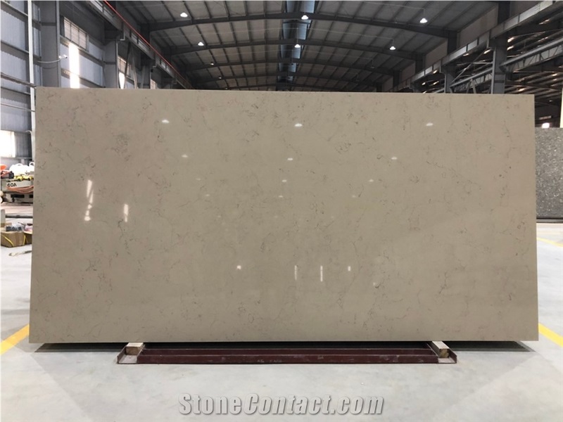 VG 2307 Artificial Carrara Quartz Stone Slab Calacatta