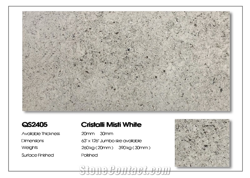 Vg 2405 Artificial Carrara Quartz Stone Slab Calacatta