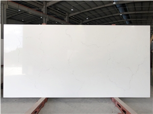 VG 2801 Artificial Carrara Quartz Stone Slab Calacatta