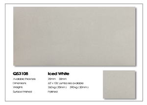 VG 3211 Iced White Quartz Stone Slab