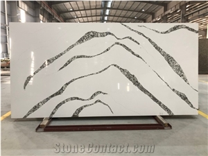 VG1308 Calacatta Borghini Artificial Quartz Stone Slabs 