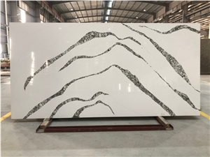 VG1308 Calacatta Borghini Quartz Slabs,Artificial Marble Slabs