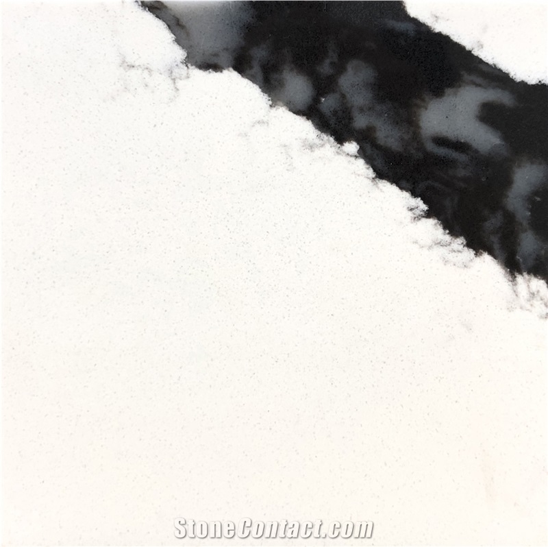 VG1503 Calacatta Black Vein Quartz Slabs,Artificial Marble Slabs