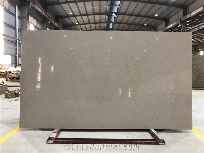VG2201 Cloudy Grey Quartz Stone Slabs