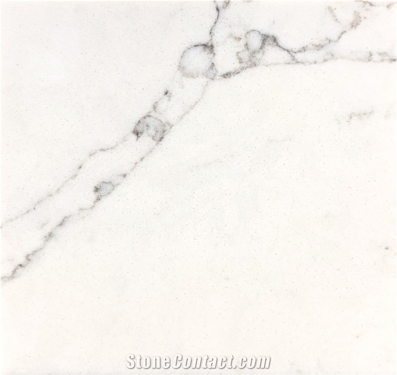 VG2403 Artificial Carrara Quartz Stone Slab Calacatta