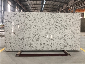 VG2603 Artificial Carrara Quartz Stone Slab Calacatta