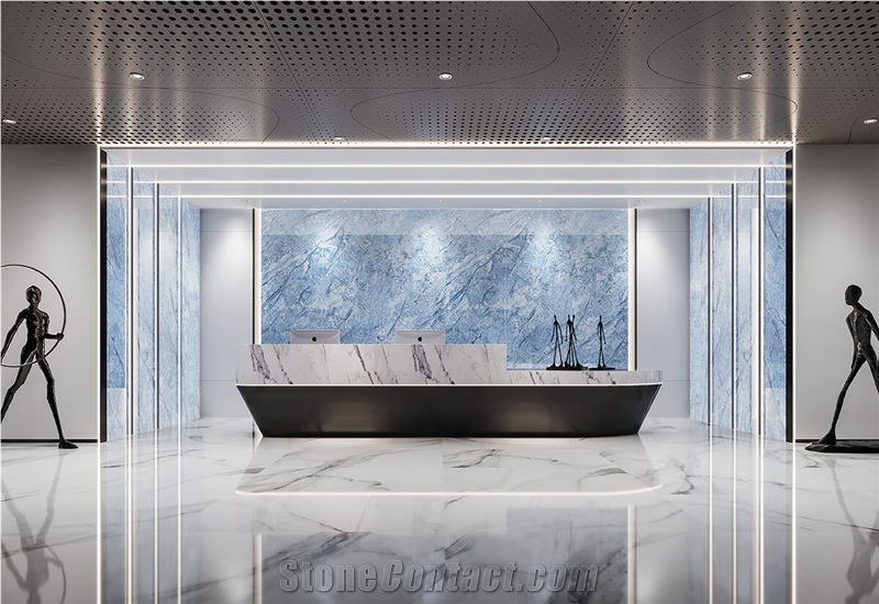 Bluish Lake Sintered Stone Slab