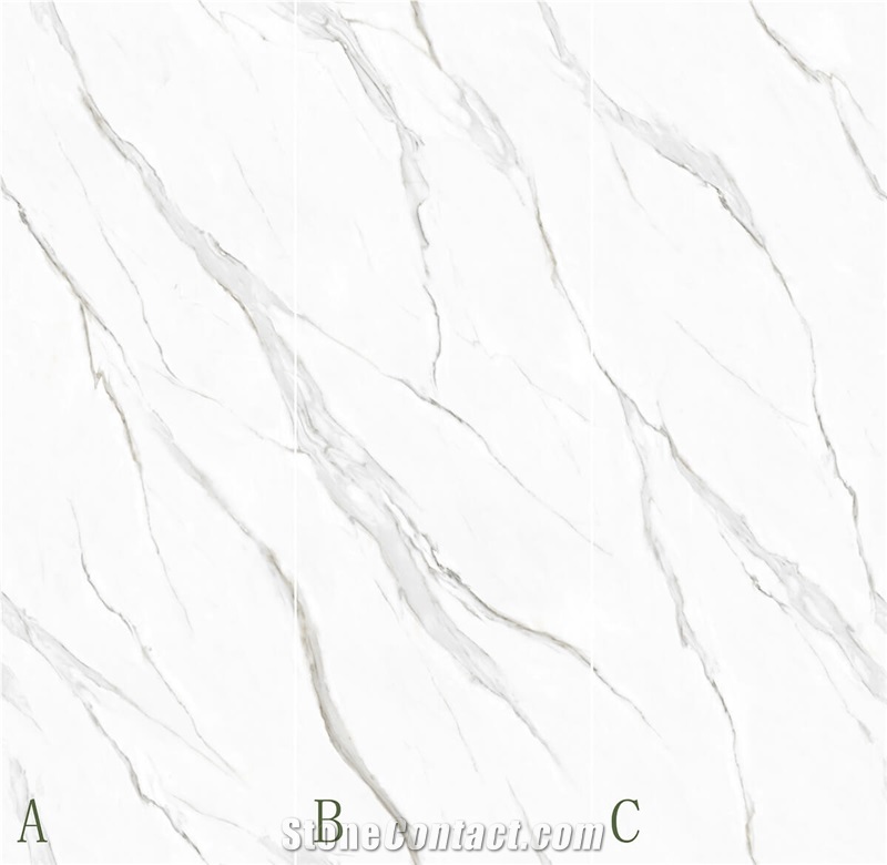 Silky White Sintered Stone Slab