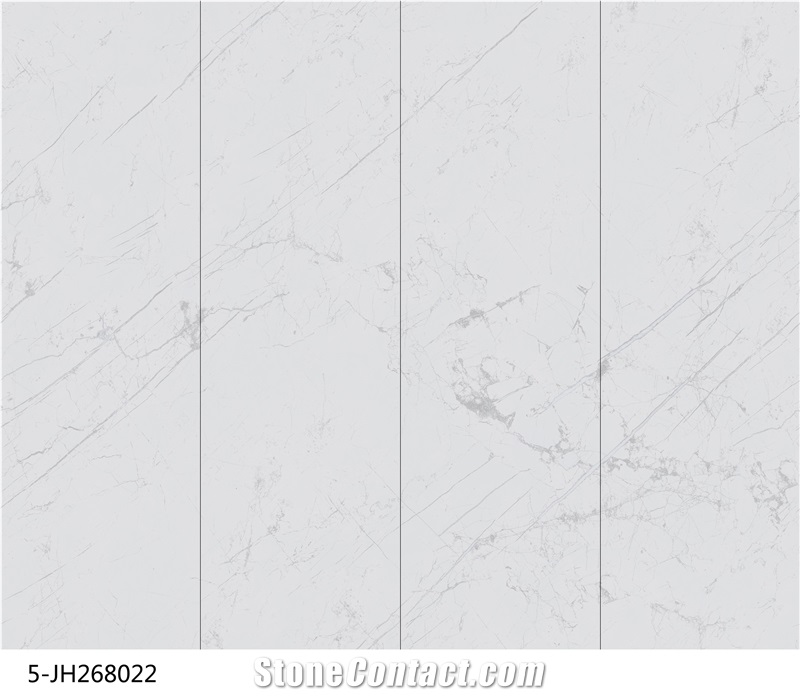 Light Grey Marble Look Sintered Stone 5-JH268022