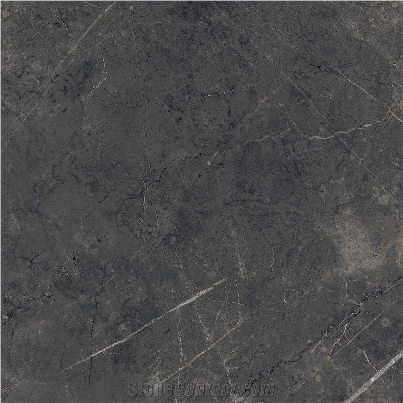 Modern Charcoal Marble Look Sintered Slab 5-JH268023