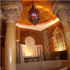 Brown Marble Corinthian Columns For Bathroom