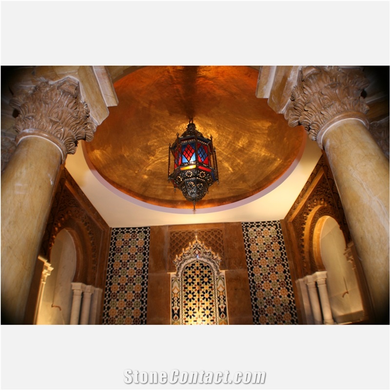 Brown Marble Corinthian Columns For Bathroom