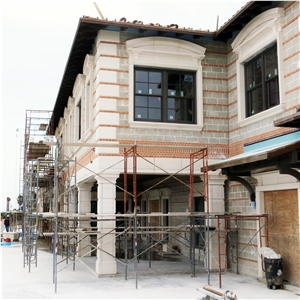 Limestone Square Carving Column