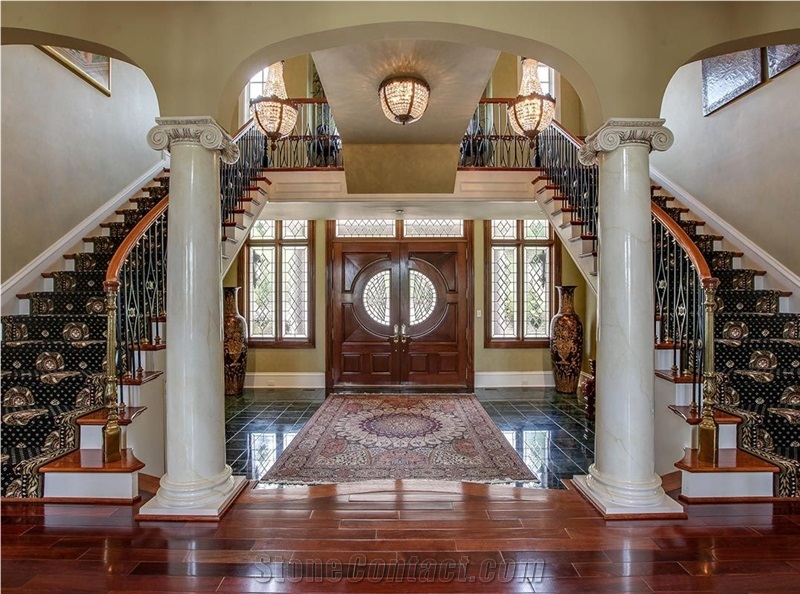Roman Style Natural Stone Ionic Column