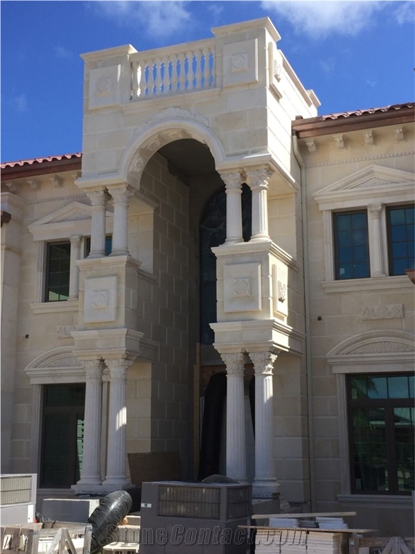 Roman Style Natural Stone Ionic Column