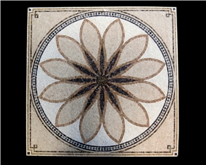 Square Waterjet Medallion Flooring Tiles