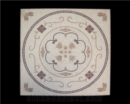 Square Waterjet Medallion Flooring Tiles