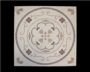 Square Waterjet Medallion Flooring Tiles