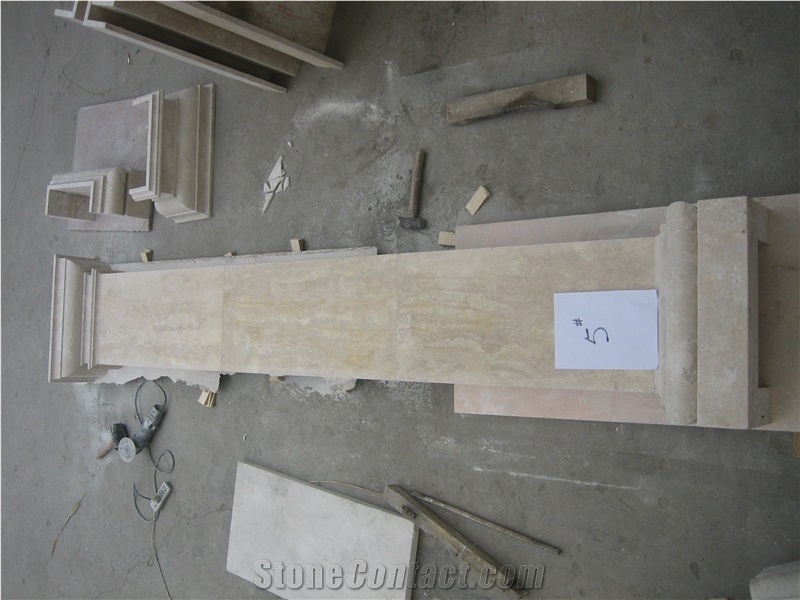 Travertine Doric Pilaster 10' High
