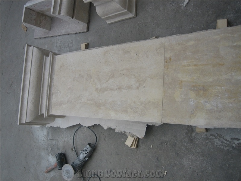 Travertine Doric Pilaster 10' High