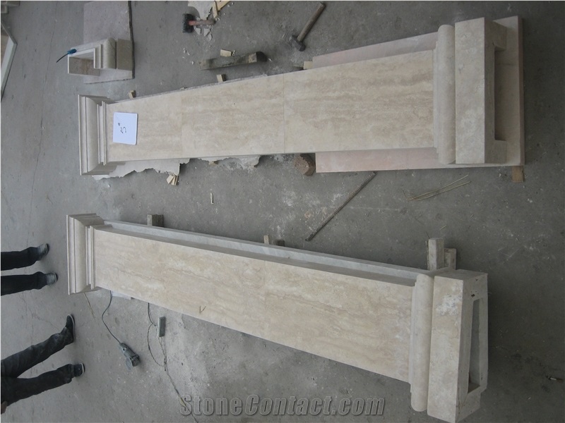 Travertine Doric Pilaster 10' High