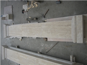 Travertine Doric Pilaster 10' High