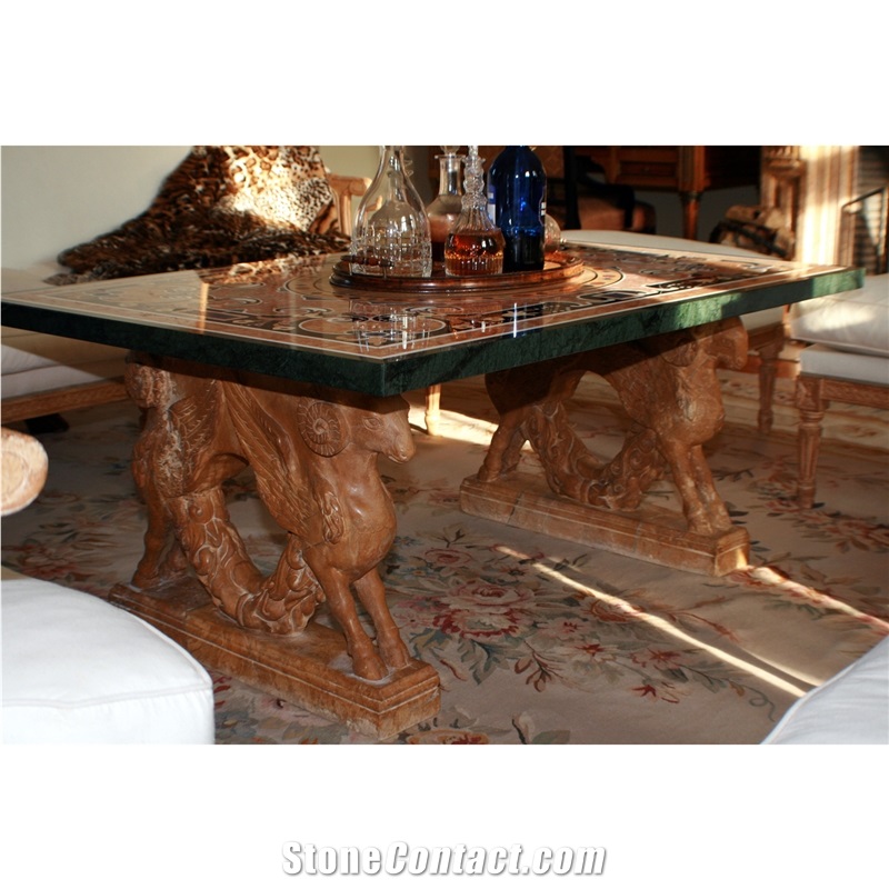 Waterjet Medallion Top Coffee Table