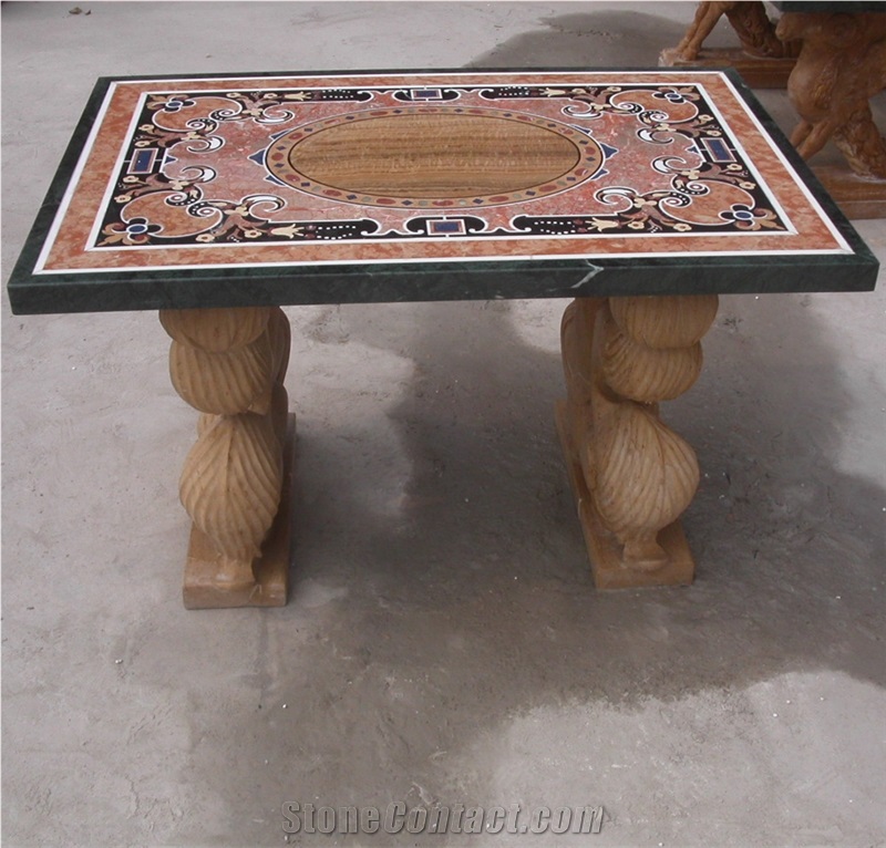 Waterjet Medallion Top Coffee Table