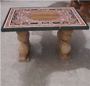 Waterjet Medallion Top Coffee Table