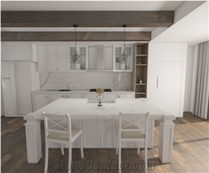 Calacatta Lazza Quartz Artificial Stone Kitchen Tops