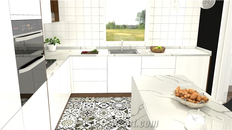 Calacatta Venato MS9094 Quartz Slabs