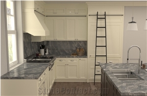 Night Ocean Wave Quartz Stone Kitchen Countertop