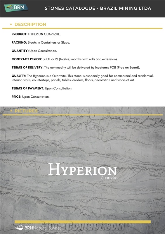 Platinus Quartzite- Hyperion Quartzite Blocks