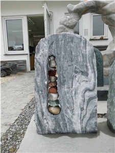 Alaskan Gray Rocks, Cracked With Holm Oak Gravestone