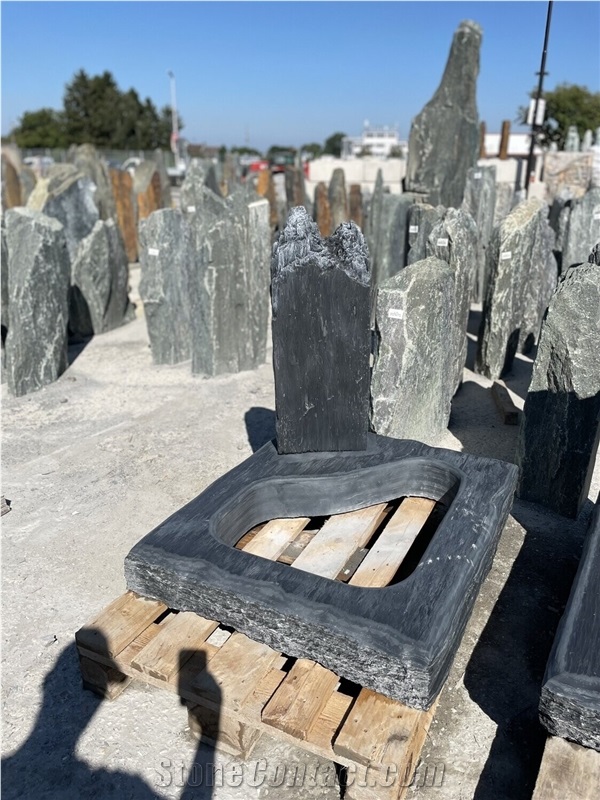 Black Slate Gravestone