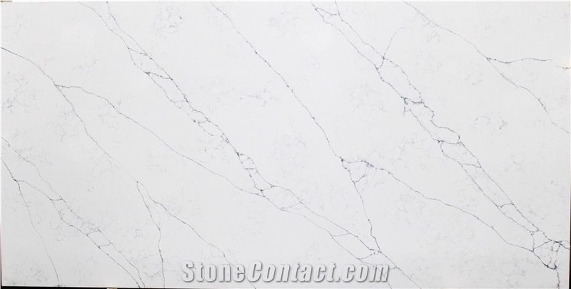 Alaska Bianca Marble Looks White Quartz Stone Slabs