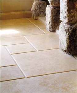 Perpignan Beige Anticato Limestone Pattern Floor Tiles