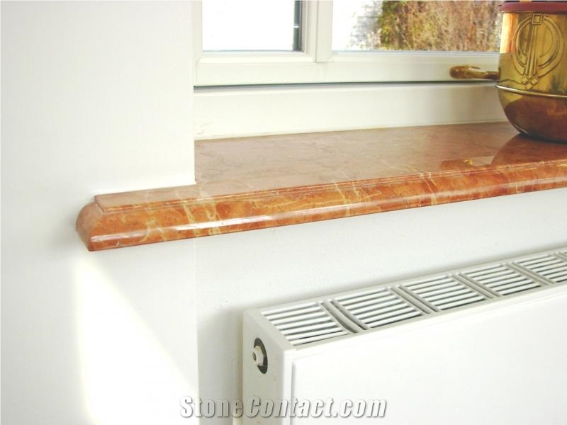 Rojo Quipar Marble Window Sill