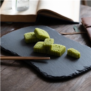 Natural Slate Plate Dishes Tray Steak Stone Custom Size