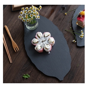 Natural Slate Plate Dishes Tray Steak Stone Custom Size