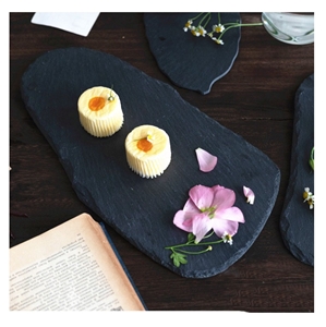 Natural Slate Plate Dishes Tray Steak Stone Custom Size