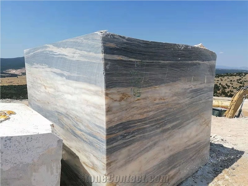 Light Blue Gray-White Marble, Palissandro Marble Blocks