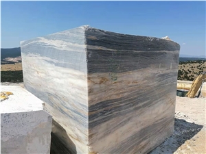 Light Blue Gray-White Marble, Palissandro Marble Blocks