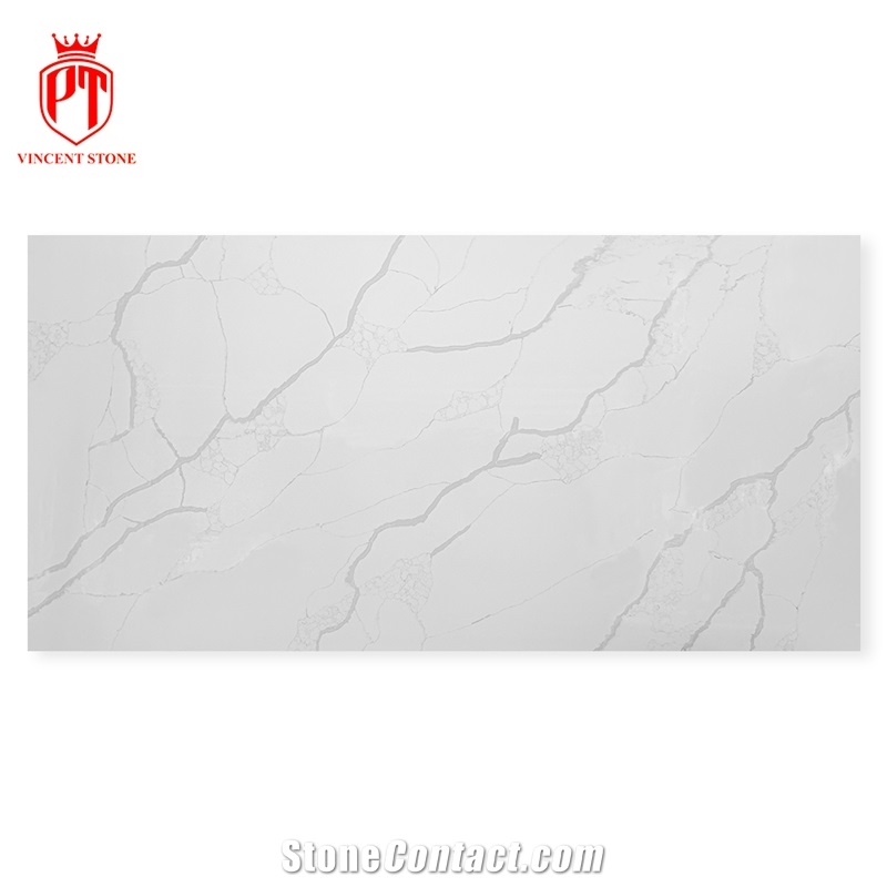 Calacatta Quartz Slabs-VV8165P Vincent Quartz