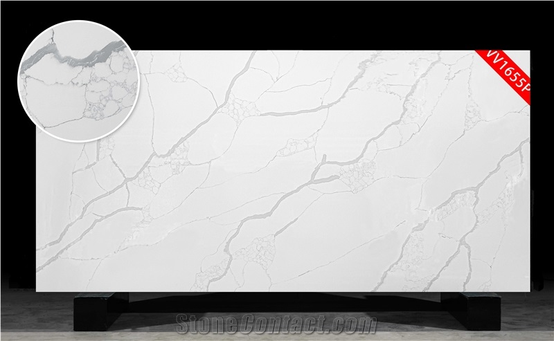 Calacatta Quartz Slabs-VV8165P Vincent Quartz