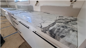 Arabescato Marble Kitchen Countertop