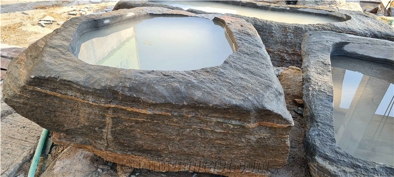 Stone Garden Basin, Garden Design, Ornaments