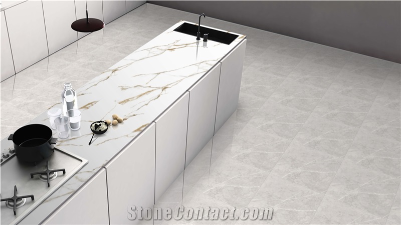 Lhasa Gold Porcelain Kitchen Countertop