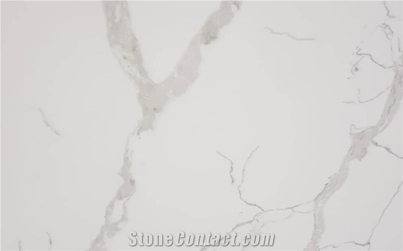 Crystal Calacatta Silva Technistone Quartz Slabs