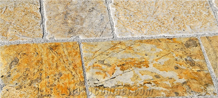 Gialla Di Barge Quartzite Flagstone Pavement